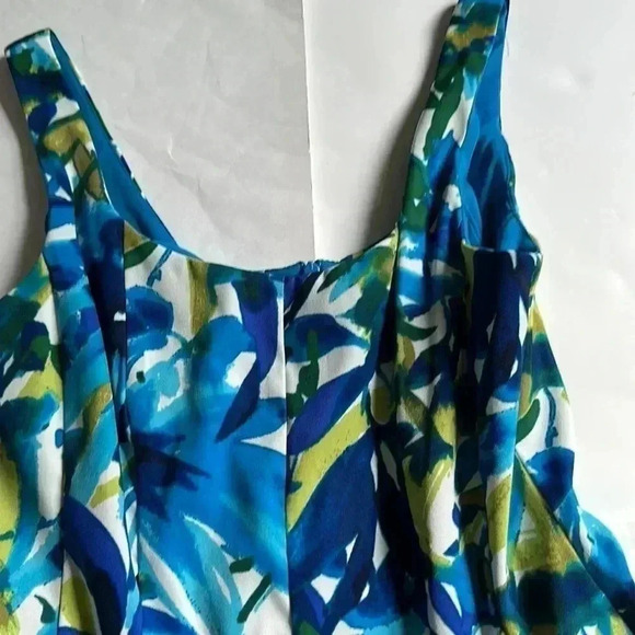 Connected Apparel Multi Blue/Green Dress size 8 - Picture 2 of 6